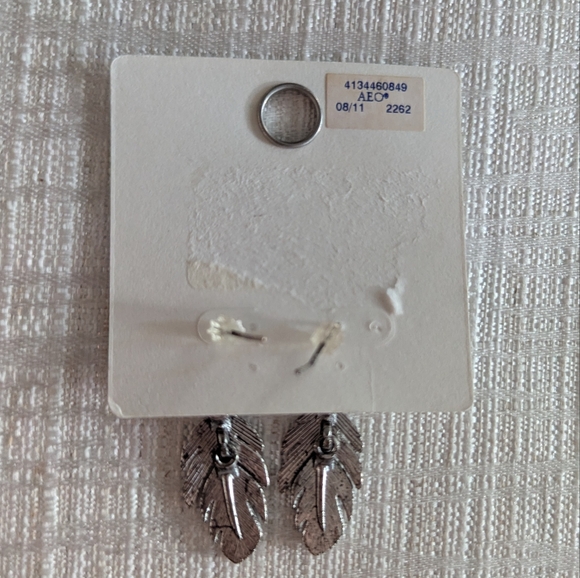 American Eagle Feather Rhinestone Earrings - Picture 7 of 9
